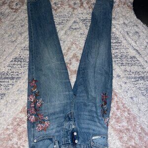 Lucky Brand Embroidered Straight Leg Jeans